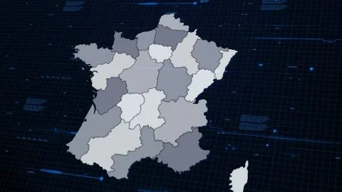 France network map Stock Footage 87976893