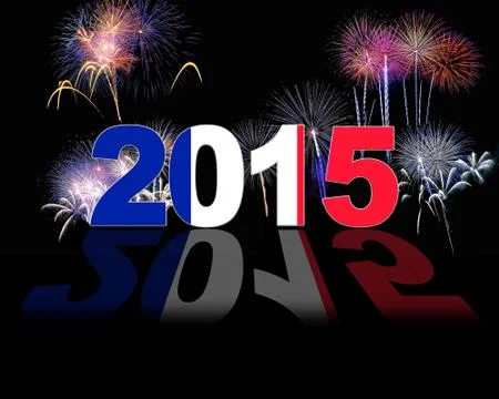 France, new year 2015. Stock Illustration