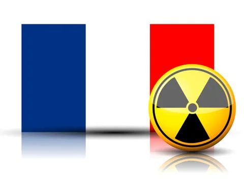 France nuclear flag Stock Illustration