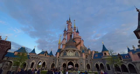 Watch Disneyland Paris's Sleeping Beauty Castle Sunrise Time-lapse