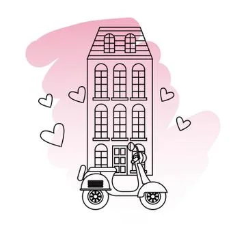 France paris architecture Stock Illustration