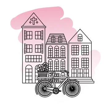 France paris architecture Stock Illustration