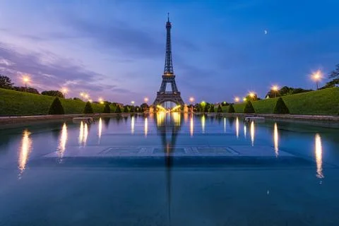 France, Paris, Eiffel Tower at dusk Foto stock