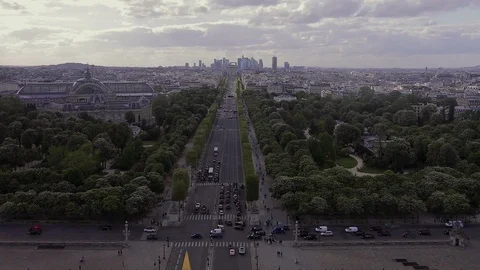 France Paris Eiffel Tower wrought iron lattice tower on the Champ de Mars Stock Footage 89885013