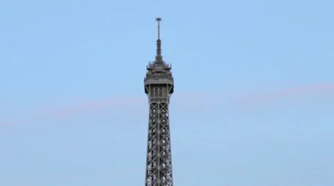 FRANCE, PARIS: Top of Eiffel Tower Stock Footage 63033454