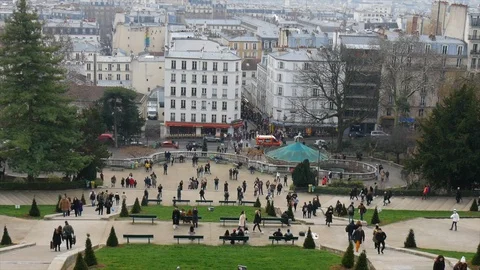 France Paris view from Sacré-Cœur Stock-Footage 101847201