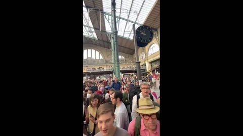 France: Passengers Stranded At Gare Du Nord After Train Accident Stock Footage 202305513