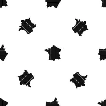 France pattern seamless black Stock Illustration