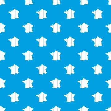 France pattern seamless blue Stock Illustration
