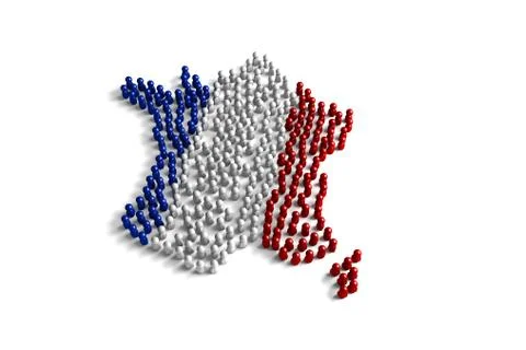France Population Ilustração Stock