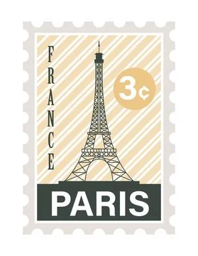 France postage stamp Stock Illustration