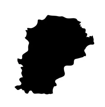 France region Comte map vector silhouette Ilustración de archivo