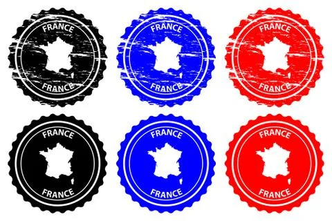France rubber stamp Stock Illustration