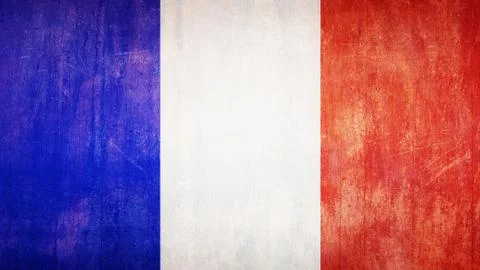 France Rusty old flag Stock Illustration