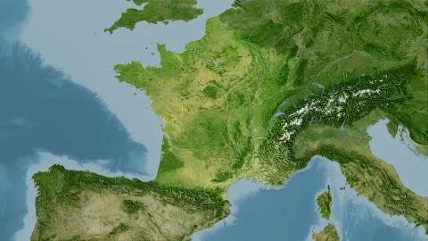 France, satellite B - raw data Stock Illustration