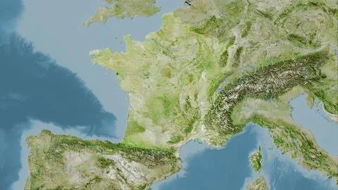 France, satellite A - raw data Illustrazione stock