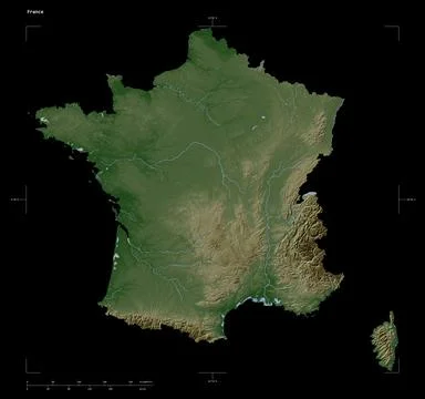 France shape on black. Pale Stock Illustration