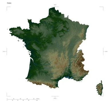 France shape on white. Physical Stock Illustration