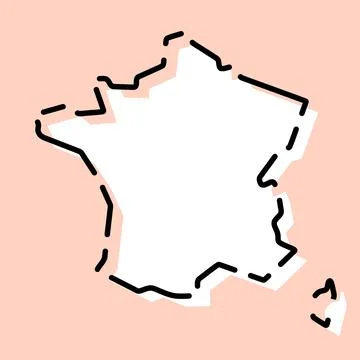 France simplified vector map Stockillustratie
