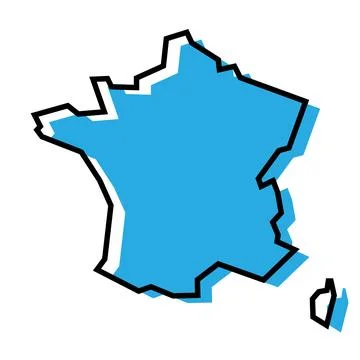 France simplified vector map Stockillustratie