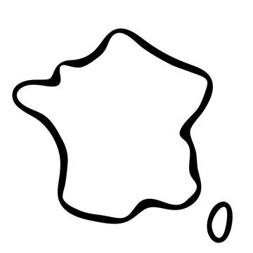 France simplified vector map 库存插图