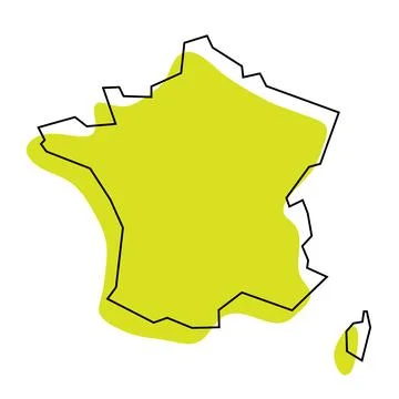 France simplified vector map Stockillustratie