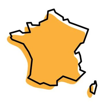 France simplified vector map イラスト素材