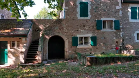 France. Summer. Ancient building in the park Stock-Footage 169781053