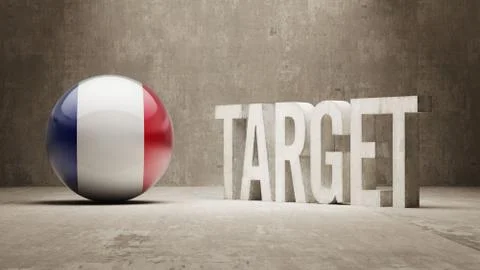 France. Target Concept. Stock Illustration