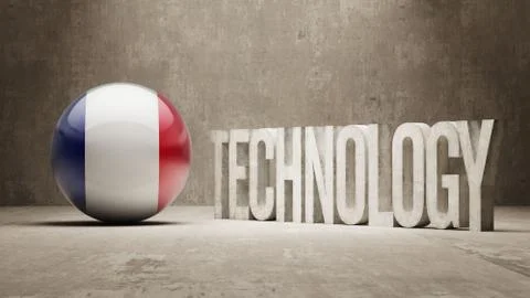 France. Technology Concept. Stock Illustration