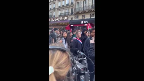 France: Thousands Protest In Paris Over Israel’s Deadly Strike On Rafah Stock Footage 276525319