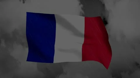 France thunder and cloud cg background for negative image footage Video stock 10689121