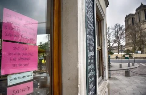 France under lock down. Stock Photos