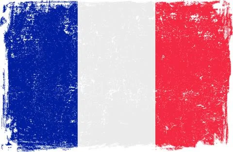 France Vector Flag on White Stock Illustration