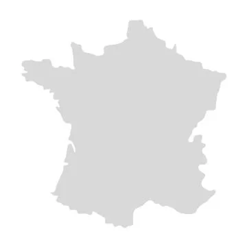 France vector map icon. Paris french silhouette region france contour map Stock Illustration