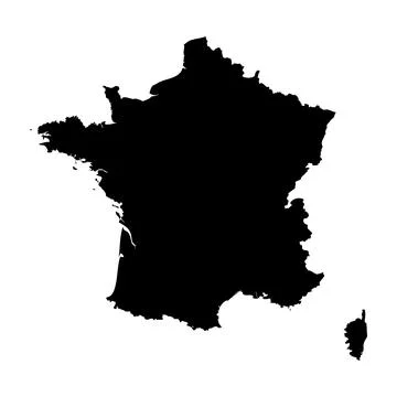 France vector map silhouette Stock Illustration