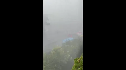 France: Violent Storms Batter Paris Region, Leaving Damage 4 Stock Footage 343863473