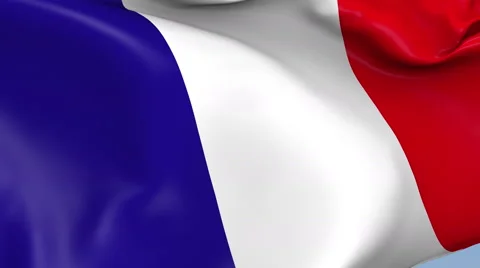 France Waving Flag Background Loop Stock Footage 64141993