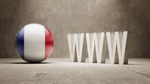 France. WWW Concept. Stock Illustration