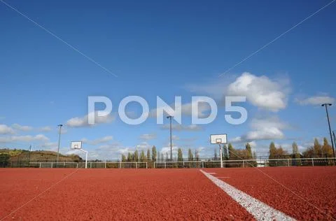 France, Yvelines, A Sports Ground In Les Mureaux