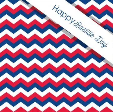 France zig zag background of happy bastille day vector design Ilustración de archivo