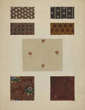 Frances Lichten, Materials from Patchwork Bedspread, c 1936 Materials from... 스톡 사진