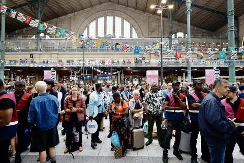 France's train network hit by 'massive attack' ahead of Paris Olympics opening c Photos