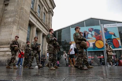 France's train network hit by 'massive attack' ahead of Paris Olympics opening c Stock Photos