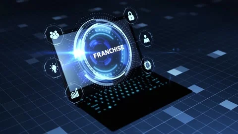Franchise concept. Business, Technology, Internet and network concept. Vídeo Stock 155295758