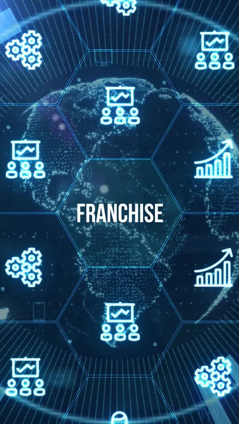 Franchise concept. Business, Technology, Internet and network concept. Video stock 280964548