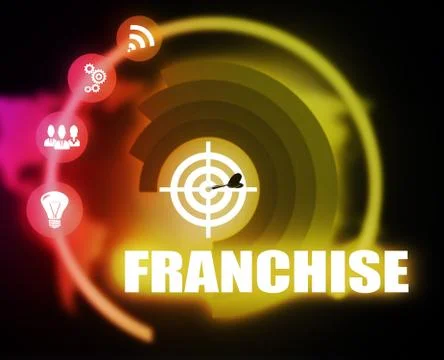 Franchise connect concept plan graphic background color Stock Illustration