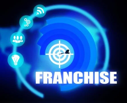 Franchise connect concept plan graphic background color Stock Illustration
