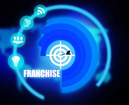 Franchise connect concept plan graphic background color Stock Illustration