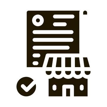 Franchise contract agreement icon Vector Glyph Illustration Stock Illustration